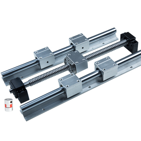 Guide SBR Ball Screw SFU1605 + 2pcs Linear Guide SBR16 L400mm +4 Pcs SBR16UU + Supporter BK12 And BF12 + Coupler 8 *10 ► Photo 1/6