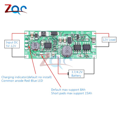 DC 5 -12V to 9V/12V Charging Step Up Booster Module for 18650 Lithium Battery UPS Voltage Protection Converter Charge Discharge ► Photo 1/6