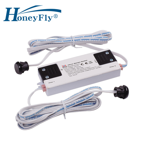 HoneyFly Patented IR Sensor Switch 40W 12V Two-lights Controller Switch Infrared Cabinet Switch DC Hand Wave For LED Lights ► Photo 1/4