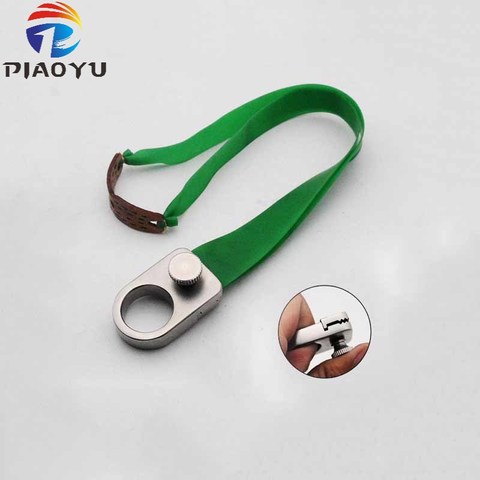 Slingshot Ring Hunting Catapult Stainless steel Metal with Rubber band Outdoor Shooting Powerful Finger Slingshots ► Photo 1/6