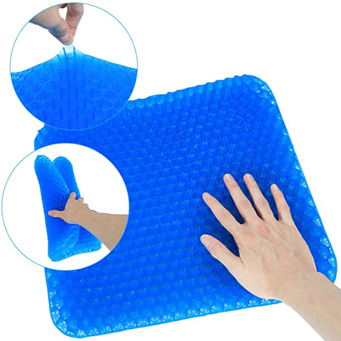 Gel Seat Cushion Double Thick Seat Cushion with Non-slip Cover