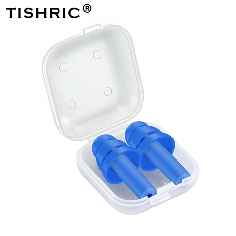 TISHRIC Waterproof Noise Proof Silicone Earplugs for Sleeping/Swimming Comfort Ear Plugs Protection Noise Reduction Earplug ► Photo 1/6