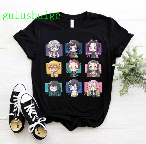 Kimetsu No Yaiba Funny Cartoon T Shirt Men Unisex Demon Slayer Harajuku T-shirt Demon Blame Anime Tshirt Graphic Top Tees Male ► Photo 1/6