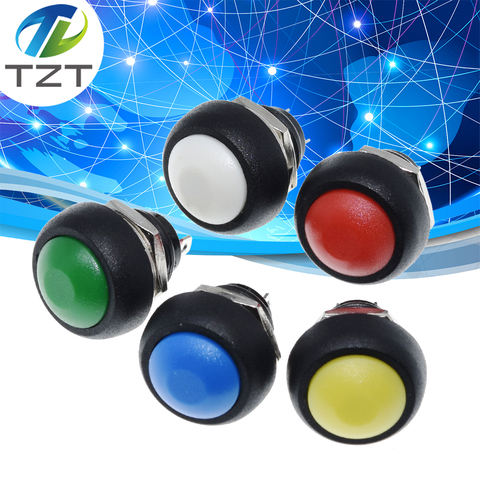 5Pcs Mini 12mm Waterproof Momentary ON/OFF Push Button Round Switch PBS-33B For arduino ► Photo 1/6