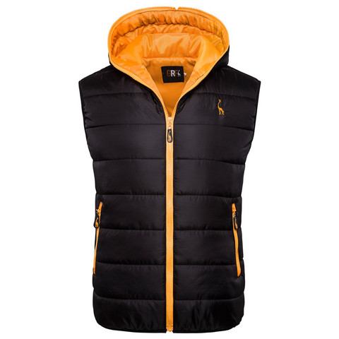 2022 New Giraffe Brand Winter Jacket Men Hoodied Vest Men Zipper Mens Jacket Sleeveless Casual Winter Waistcoat Men ► Photo 1/6