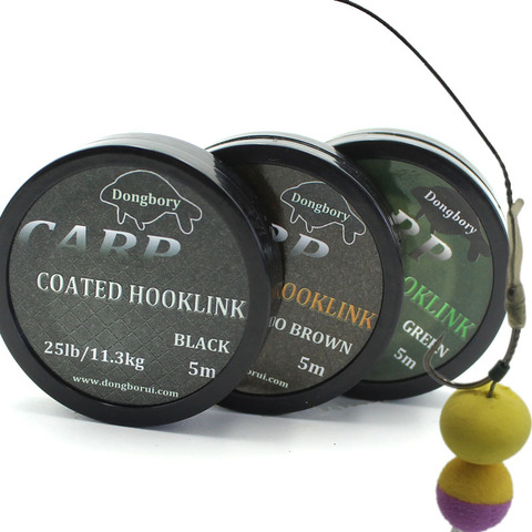 5m Coated Hooklink Carp Fishing Line 8 Strand Braid Carp Wire Hook Links for Carp Chod Hair Rigs Fishing Tackle ► Photo 1/6