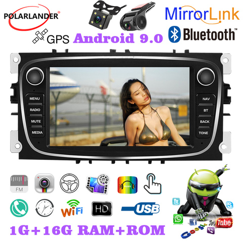 7 Inch 2 Din Capacitive Touch Car Radio GPS WiFi Android iOS Airplay  Rear dual USB  For Ford/Focus/S-Max/Mondeo 9/GalaxyC-Max ► Photo 1/6