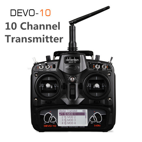 Walkera DEVO10 2.4GHz 10CH Transmitter& RX1002 10CH Receiver Fastest remote control Radio & Receiver for RC Helicopters Airplane ► Photo 1/1