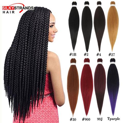 Pre Stretched Braiding Hair 26 Inches  Pre Stretched Ombre Braiding Hair -  Synthetic - Aliexpress