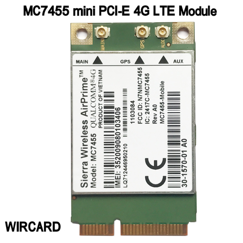 MC7455 LTE 4G Card mini PCI-E FDD-LTE TDD-LTE 4G Module Cat6 For laptop ► Photo 1/3