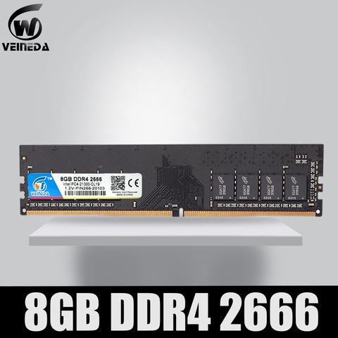 VEINEDA Dimm Ram DDR4 4GB PC4-17000 Memory Ram ddr 4 2133 For Intel AMD DeskPC Mobo ddr4 4 gb 288pin ► Photo 1/6
