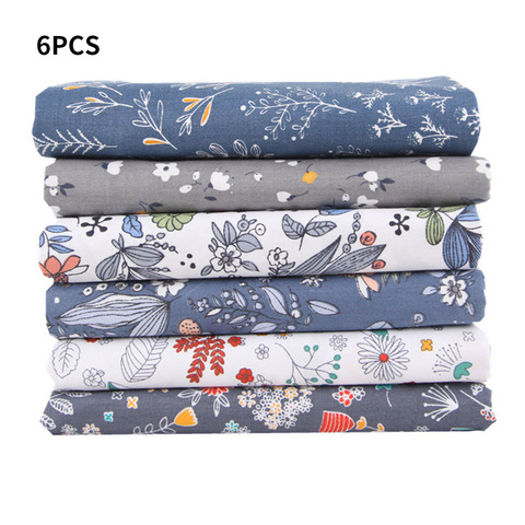 6pcs Handicraft Patchwork Fabrics Sewing Quilting Cotton Cloths DIY Floral Square Fabrics Hand Sewing Supplies ► Photo 1/6
