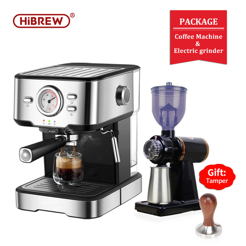 HiBREW espresso coffee machine inox semi automatic expresso make with Visual thermometer ► Photo 1/6