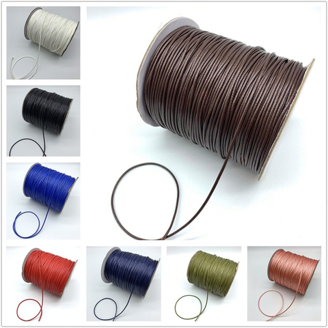0.5/0.8/1.0/1.5/2.0mm Waxed Cotton Cord Waxed Thread Cord String Strap Necklace Rope For Jewelry Making For Shamballa Bracelet ► Photo 1/6