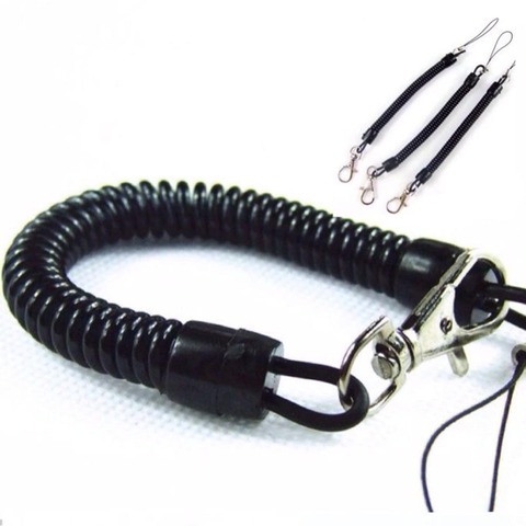 Practical Retractable Plastic Elastic Rope Key Ring Spring For Outdoor Security Tools Keychain Camping F5B6 ► Photo 1/6