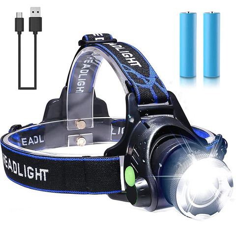 LED Headlamp Pocketman Zoom Headlight 18650 Rechargeable Head Lamp Waterproof Head Torch Super Bright Head Light Head Flashlight ► Photo 1/6