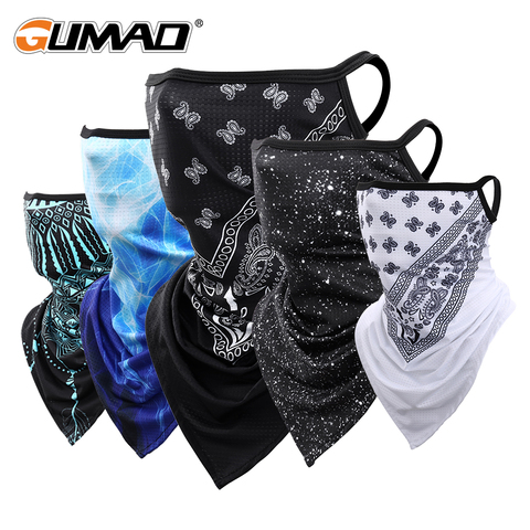 Ice Silk Sports Bandana Masks Triangle Face Covering Cool SKi Mask Cycling Running Hiking Tube Scarf Neck Gaiter Men Women 2022 ► Photo 1/6