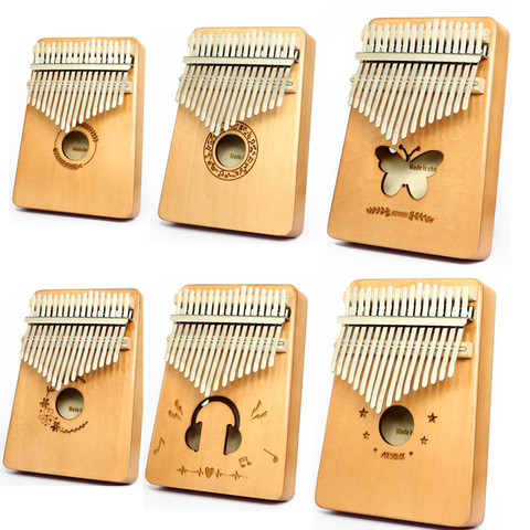 Kalimba Thumb Piano 17 Keys with mahogany Wood Portable Piano Gifts for Kids and piano Beginners Professional ► Photo 1/6