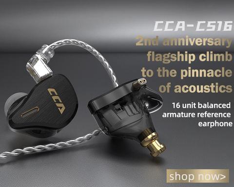 CCA CS16 8BA Drive Units In Ear Earphones 8 Balanced Armature HIFI Headset With Noise Cancelling Earbuds ASX CS16 ASF ZSX ZAX ► Photo 1/6