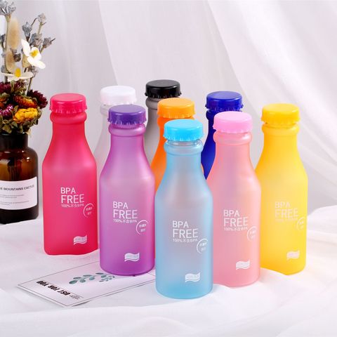 Crystal Water Bottle Transparent Frosted Leak-proof Plastic kettle 550mL Portable Water Bottle for Travel Yoga Running Camping ► Photo 1/6