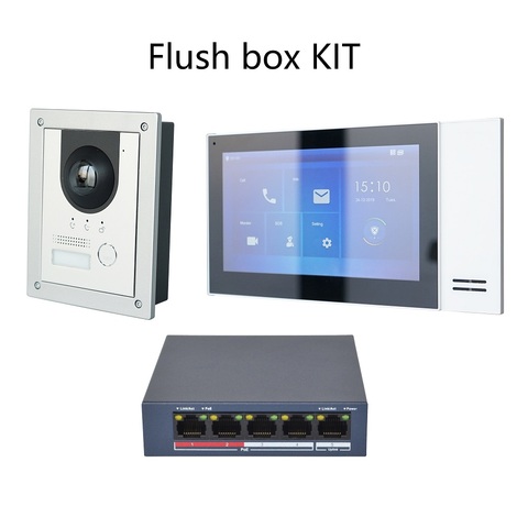 Multi-Language IP Video Intercom KIT,include VTO2202F-P & VTH2421FW-P & PoE switch , SIP firmware ► Photo 1/2