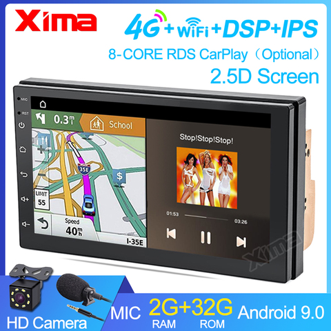 XIMA 2.5D 7 Inch Android 2din  Radio  Car Multimedia  Player  For Volkswagen Nissan Hyundai Kia Toyota FORD Renault ► Photo 1/6