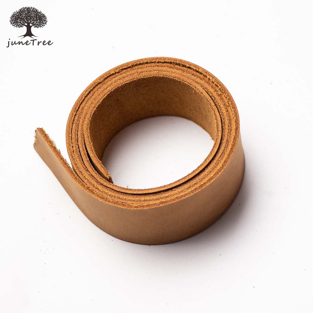 JuneTree Natural Cowhide thick genuine leather tanned leather belt Cowhide First Layer leather Strip width 1/2/3/5cm ► Photo 1/6