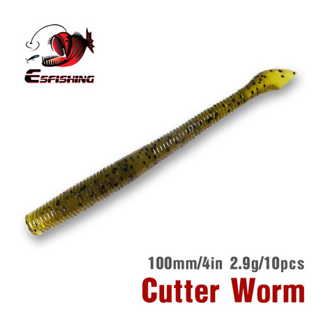 KESFISHING Worms 10pcs 10cm/2.9g Fishing Lure Soft Cutty 4