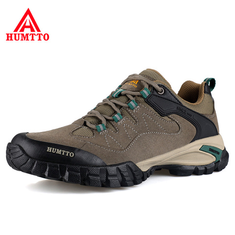 HUMTTO Waterproof Hiking Shoes Men Women Breathable Non-slip Genuine Leather Shoes Outdoor Climbing Trekking Tourism Sneakers ► Photo 1/6