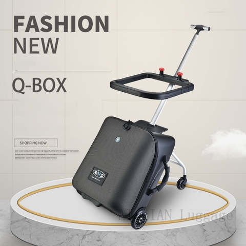 New Upgraded version baby ride on trolley luggage Lazy kids trolley case box scooter suitcase rolling luggage carry ons  20 inch ► Photo 1/6