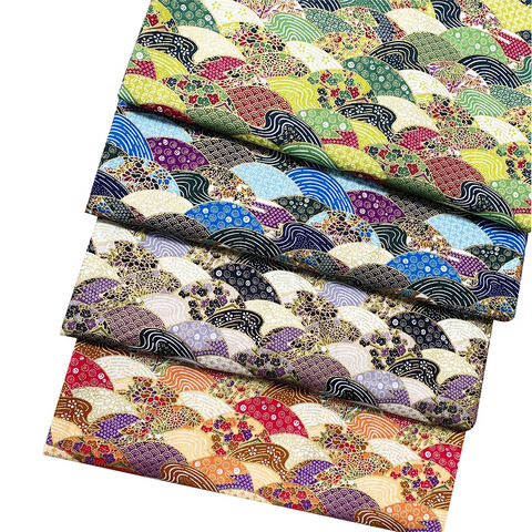 Colorful Japanese Bronzed Cotton Fabric, Printed Cloth For Kimono Textile Fabric, Sewing Dolls & Bags Patchwork Material ► Photo 1/5
