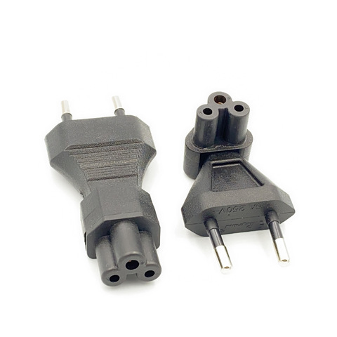 EU TO IEC320 C5 Power conversion plugs ,European 2 Pin Male to IEC 320 C5 Right Angle Power adapter ► Photo 1/6
