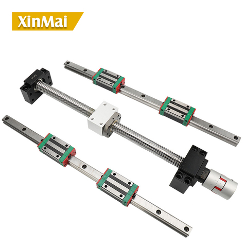 2 pc HGR15 150 -1150 15mm Linear guide +4 HGH15CA hgw15cc SFU1204 ball screw with BKBF10 DSG12H housing +coupler for cnc parts ► Photo 1/5