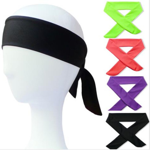 Cotton Tie Back Headbands Stretch Sports Sweatbands Hair Band Moisture Wicking Workout Bandanas Running Men Women Bands ► Photo 1/5