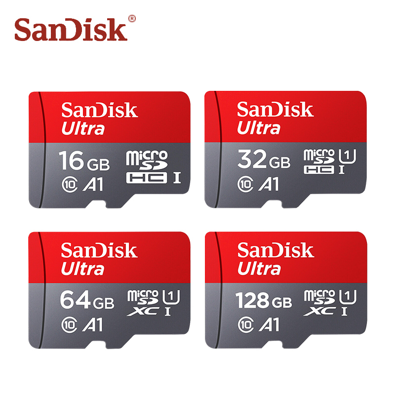 SANDISK Ultra MicroSD TF Memory Card 16GB 32GB 64GB 128GB CLASSE 10 SDHC SDXC C10 