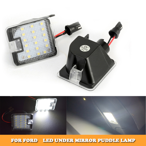 2pcs 6000k white led under side mirror puddle lights for Ford Focus Kuga Escape mondeo MK4 S-max MK2 Galaxy Grand C-max car lamp ► Photo 1/6