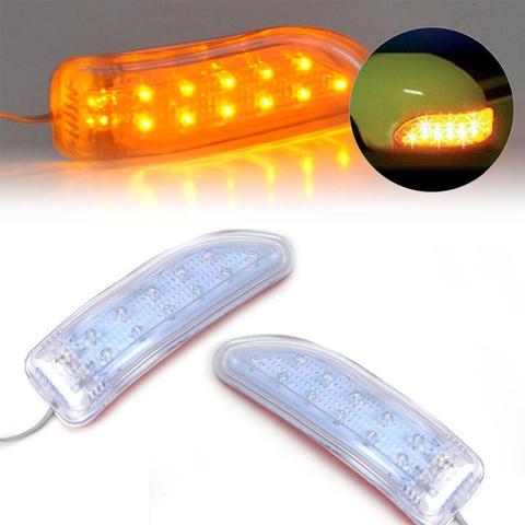 2Pcs 13/9 LED Car Turn Signal Light Auto Rearview Mirror Indicator Lamp Soft Flashing FPC Universal Yellow Amber Light Source ► Photo 1/6