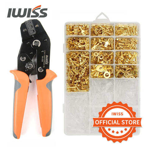 IWISS SN-48B Wire Crimping Tool 1000Pcs Cable Connectors Kit 2.8/4.8/6.3mm Butt Terminals Set Hand Crimper Pliers ► Photo 1/6