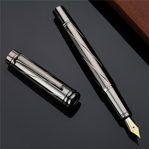 0.5mm Nib Luxury Silver Plating Fountain Pen High Quality Standard Type Ink Pen Writing Office School Stationery Supplies 03872 ► Photo 1/6