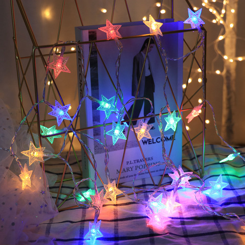 20/10 Led Star Snowflake String Lights Christmas Home Outdoor Decorations Fairy Lights Garland Battery Light Wedding Patio Decor ► Photo 1/6