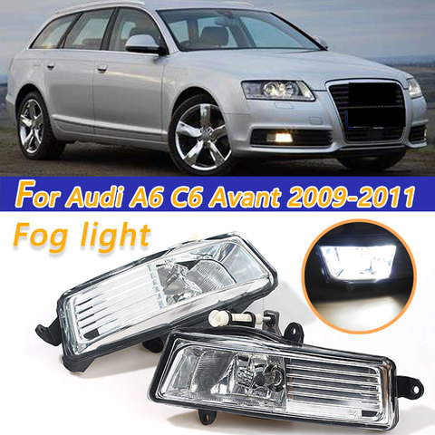 COOYIDOM Car LED Fog Light Lamp For Audi A6 C6 Avant 2009 2010 2011 Car-Styling Front Bumper auto parts ► Photo 1/6