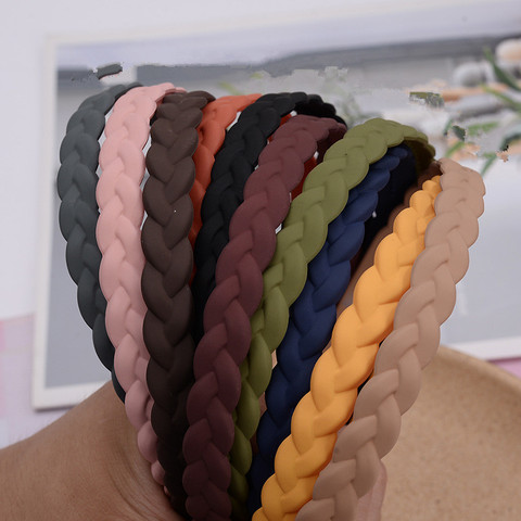 2022 New Fashion frosted solid color braid headband Hairband hair accessories Headwear ► Photo 1/6