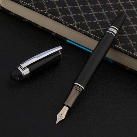 luxury baoer 79 Fountain Pen Black Line Barrel Medium Nib Stationery Office school supplies Writing ► Photo 1/6