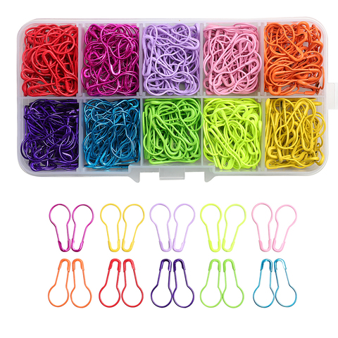 320 Piece/Box Creative  Mix Color Gourd Shape Safety Metal Pins Knitting Tool Accessories Cross Stitch Marker Tag Pins Clips ► Photo 1/6