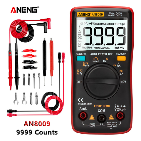 AN8000 AN8001 AN8002 AN8004 AN8008 AN8009 Portable LCD Digital Multimeter  AC/DC Ammeter Voltmeter Ohm Meter Wire Pen Meter Test ► Photo 1/6