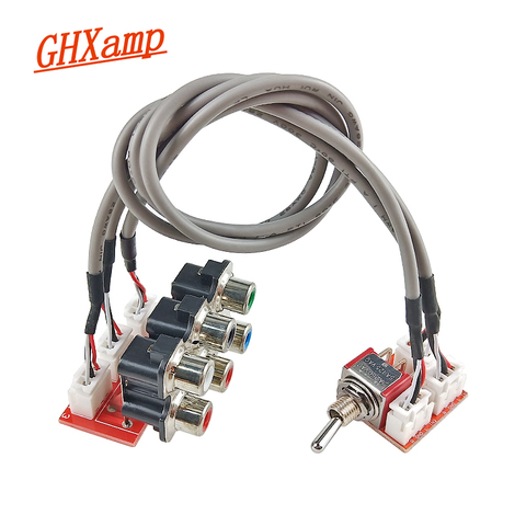GHXAMP Preamplifier Audio Signal Switching Board 2-Way Stereo Audio Source Switcher With 6-Hole Lotus Socket Diy 1pc ► Photo 1/6