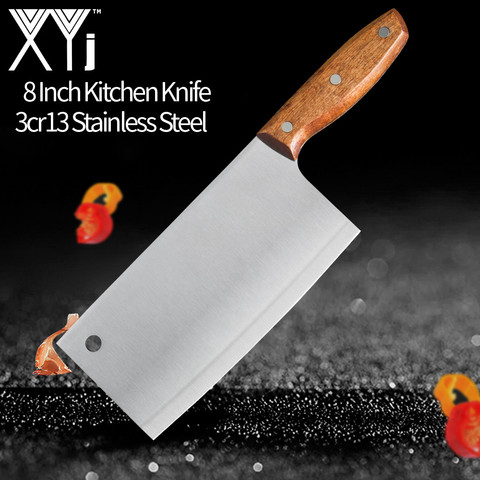 Chinese Cleaver Handmade Chopper Chef 3cr13 Stainless Steel Knife Professional Kitchen Knives Meat Vege Slicer Chopping Knife ► Photo 1/6