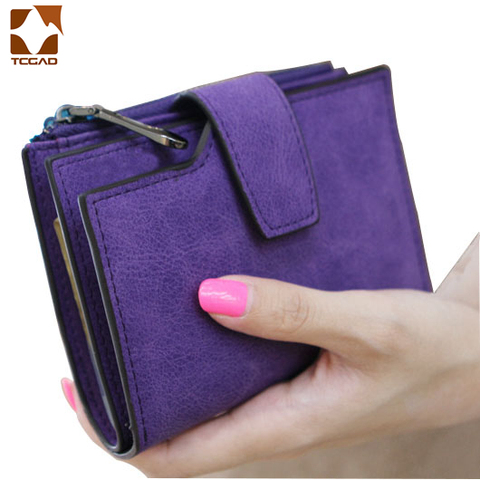 short wallet women's leather genuine small zip women's purse small coin sac femme 2022 Luxury brand porte feuille ladies wallet ► Photo 1/6