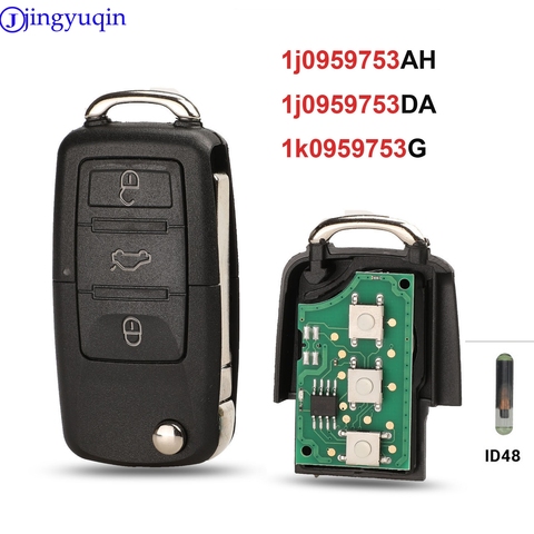 jingyuqin Flip Key Shell For VW Volkswagen Golf Passat Polo Jetta Touran Bora Sharan ASK 5FA009263-10 1K0959753G 433mhz ID48 ► Photo 1/6