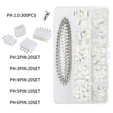 JST 2.0 PH/2.54 XH Male Female Connector 2/3/4/5/6Pin Plug With terminal Wires Cables Socket Header Dupont Wire Connectors Kit ► Photo 1/6